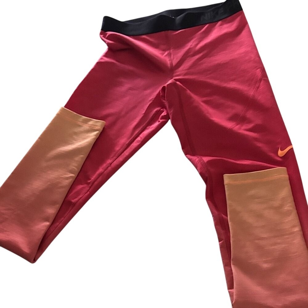 Nike Kids Vibrant Red and Orange Leggings